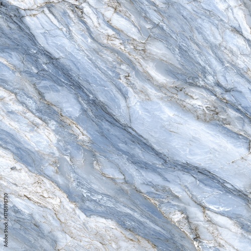 Elegant Blue and Gray Marble Texture with Natural Veining Patterns