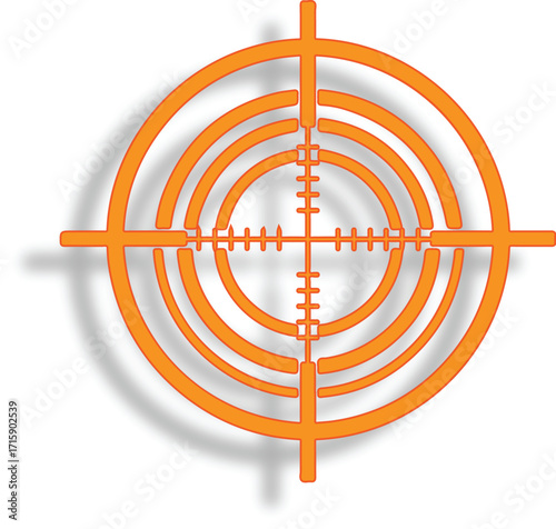 Vector art of orange crosshair target