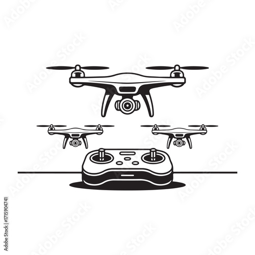Drone and controller vector set