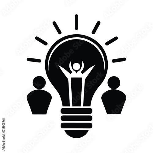 Lightbulb Teamwork Concept Icon