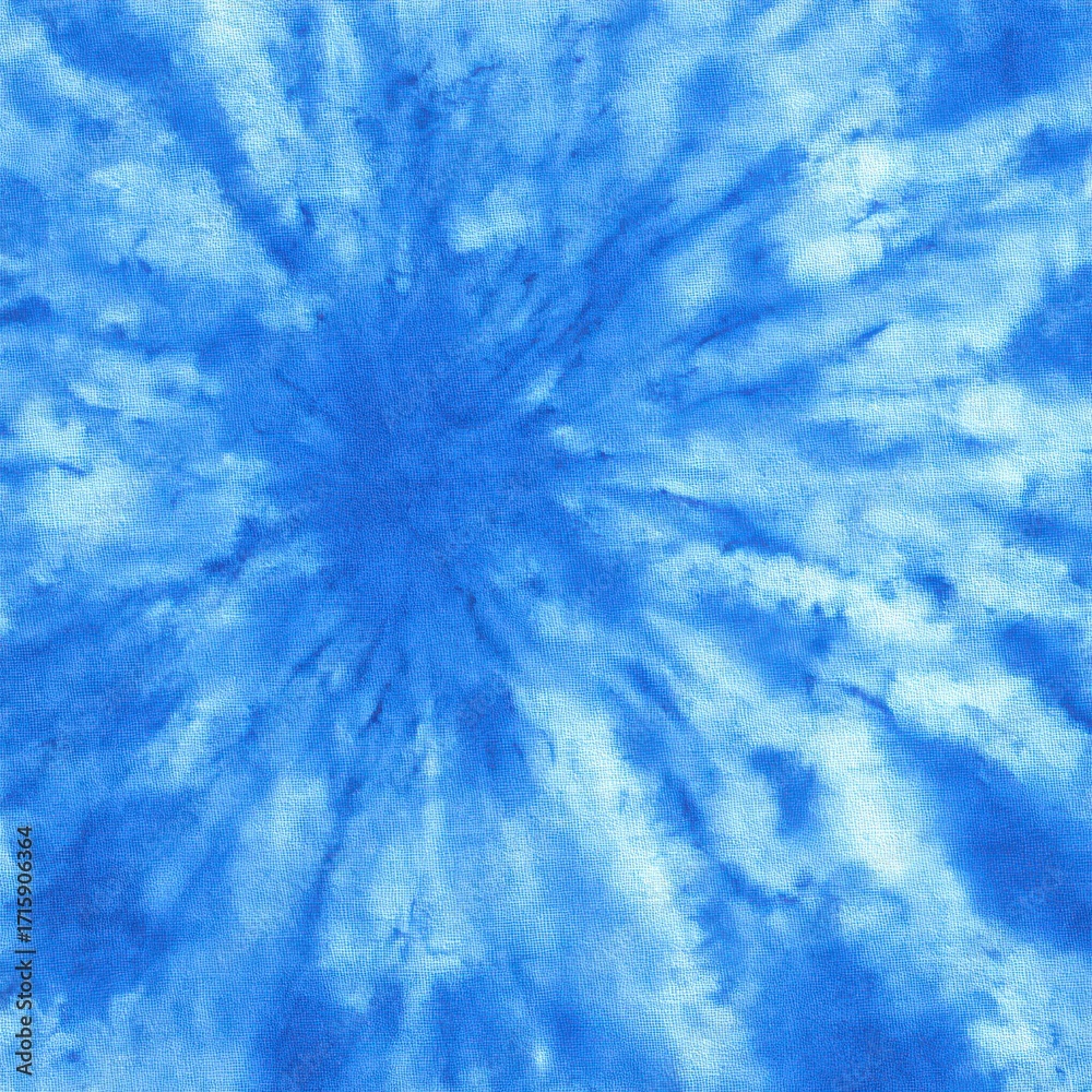 Obraz premium Dreamy Blue Tie-Dye Texture: Colorful Abstract Art for Fashion and Decor Inspiration