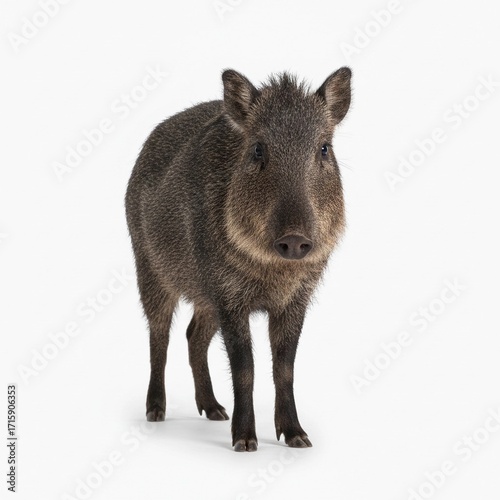 wild boar isolated on white background