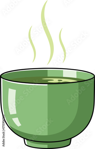 Japanese Matcha Green Tea in Traditional Bowl