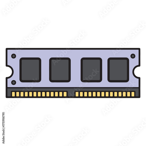 Computer Memory RAM Module Elements for PC Systems