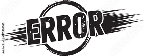 Error Stamp Vector Illustration for Identifying Problems and Highlighting Issues