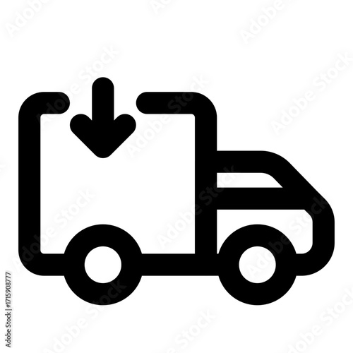 shipping outline icon set