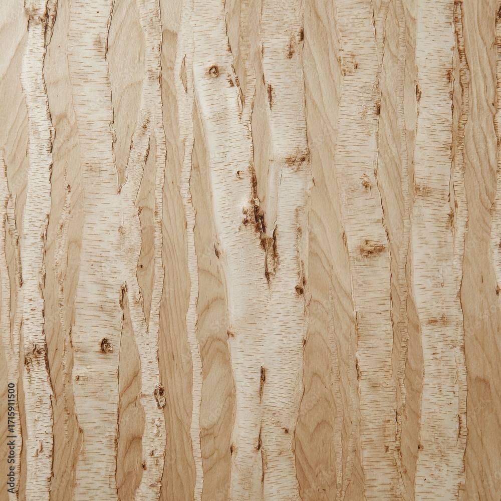 Fototapeta premium Natural Light Birch Wood Texture with Vertical Grain Patterns