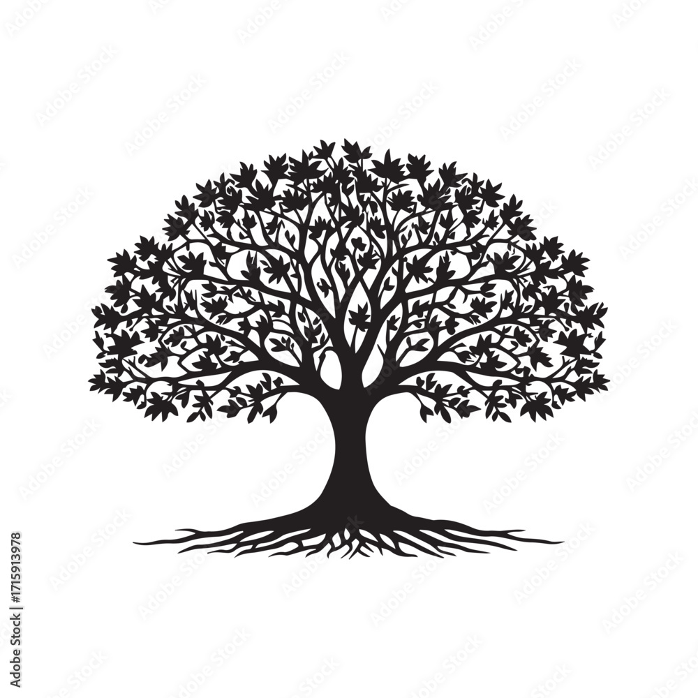 Obraz premium tree silhouette vector