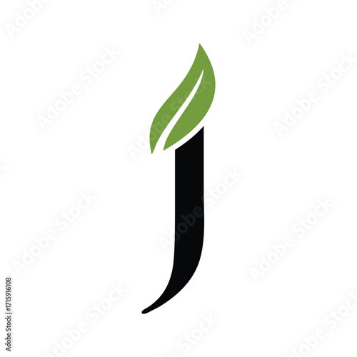 leaf letter logo initials	