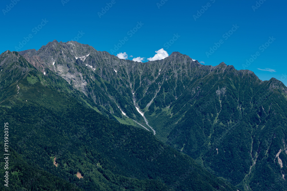 Obraz premium 焼岳（北峰）頂上より望む穂高連峰