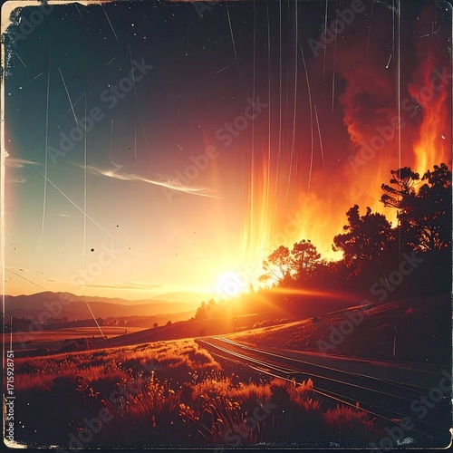 Sunrise over a highway