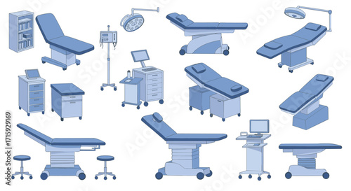 Modern healthcare furniture collection for medical facilities in minimalist design