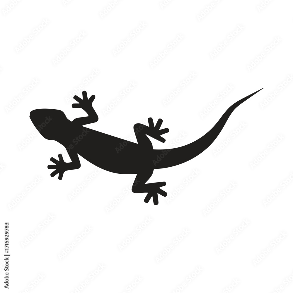 Fototapeta premium Stylized lizard inside house logo representing coexistence of humans and wildlife