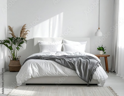 bedroom with bed and pillows