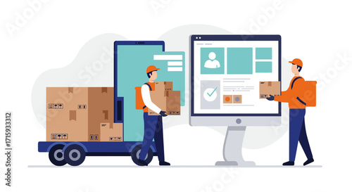 Efficient delivery process with online tracking and logistics management