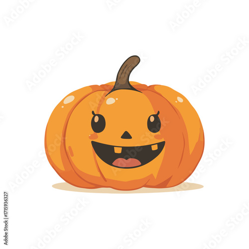 Halloween Emoticon Pumpkin,vector