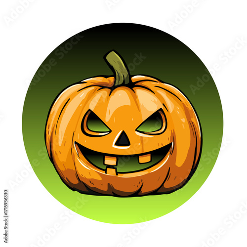 Halloween Emoticon Pumpkin,vector