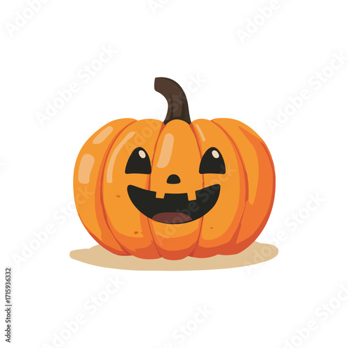 Halloween Emoticon Pumpkin,vector