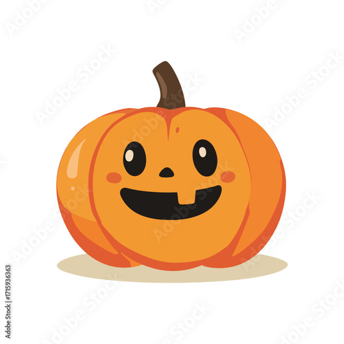 Halloween Emoticon Pumpkin,vector