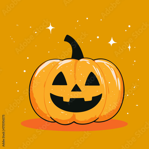 Halloween Emoticon Pumpkin,vector