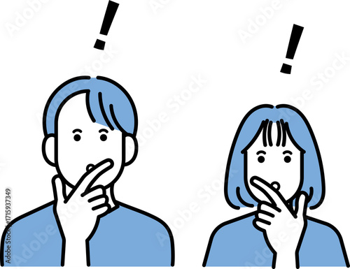 気づき、閃く医師のイラスト素材セット