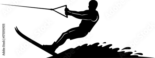 Water skiing silhouette, Water ski vector, Water skiing, Water skiing icon set, Water skiing clipart