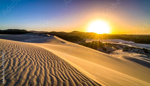 Fototapeta Naklejka Na Ścianę i Meble -  Sunrise over sand dunes