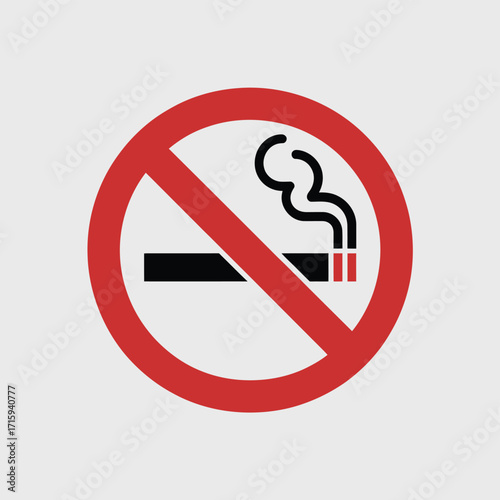 Modern vector graphic design of a no smoking sign clean scalable icon for general use silhouette vector illustration white background