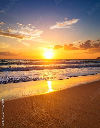 Sunrise over the beach