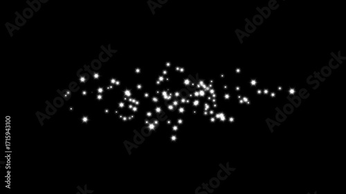 Wallpaper Mural Magic sparkles glitter line stars, glitter star sparkle effect, fairy dust wand glitter stars trail transition, White glitter wand sparkles, glitter stars trail transition on black background. 4k Torontodigital.ca