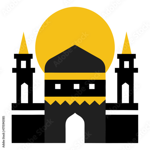 Kaaba Vector Illustration – Mecca Islamic Landmark