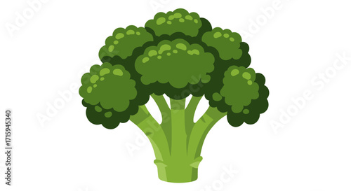 Fresh broccoli clipart: vibrant green vegetable graphic for healthy food designs