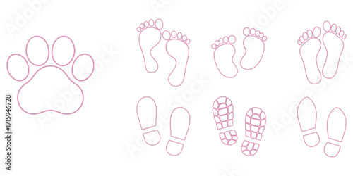 footprint icon. foot tracks icon