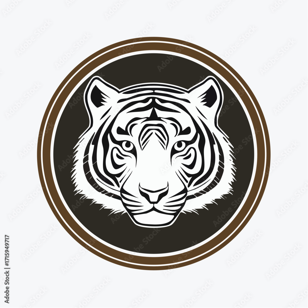 Obraz premium tiger head vector