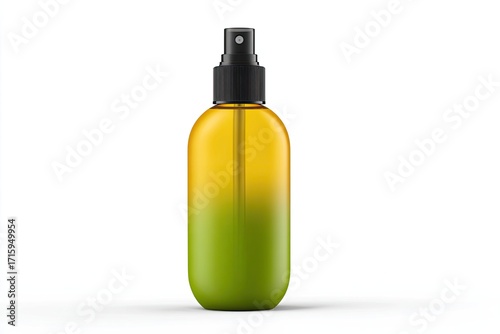 Amber-to-green spray bottle mockup