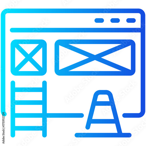 build website gradient line icon