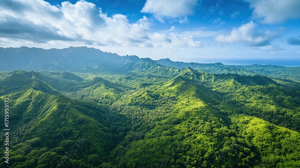 Fototapeta premium Mountain view with sky.