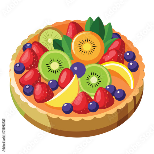  Colorful fruit tray Vectors