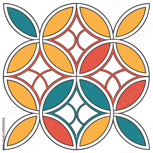 Abstract Geometric Pattern Vector (SVG) with Transparent Background
