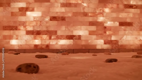 Relaxing in a Himalayan Salt Cave at a Wellness Center During the Daytime; Experience Mineral Therapy and Stress Relief
