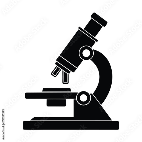 Modern Laboratory Microscope Close Up View