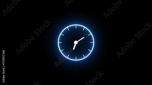 Wallpaper Mural Animated clock. silver watch. Hands of the clock turn quickly. Concept of time, deadline. Looped video. Vector illustration isolated on green background. Torontodigital.ca