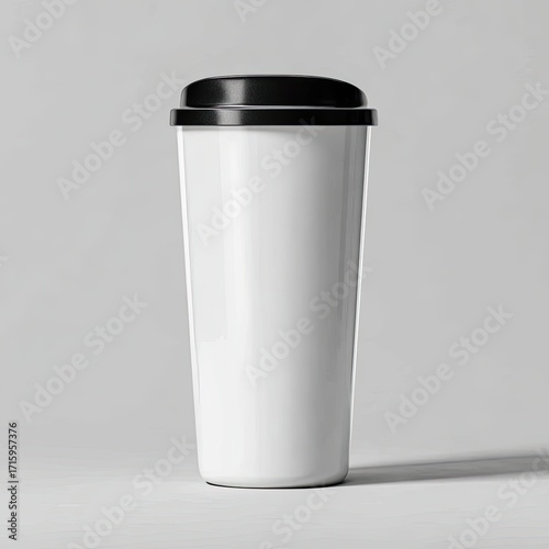White travel mug with black lid (1)
