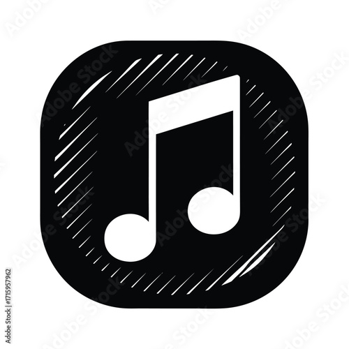 Music App Icon Vector Illustration