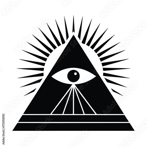 Mystical Eye of Ra Glowing Above the Pyramids