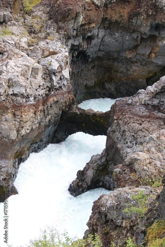 Beautiful Hraunfossar & Barnafoss Waterfalls – Iceland