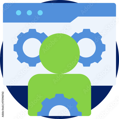 Specialist icon isolated on white background. vector illustration icon for digital nomad