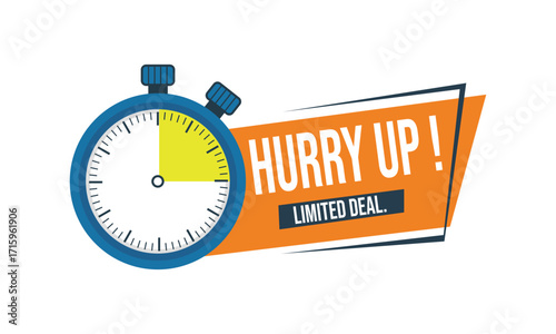 hurry up limited deal vector sale banner design