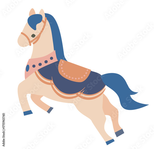 シンプルで可愛い馬のイラスト素材