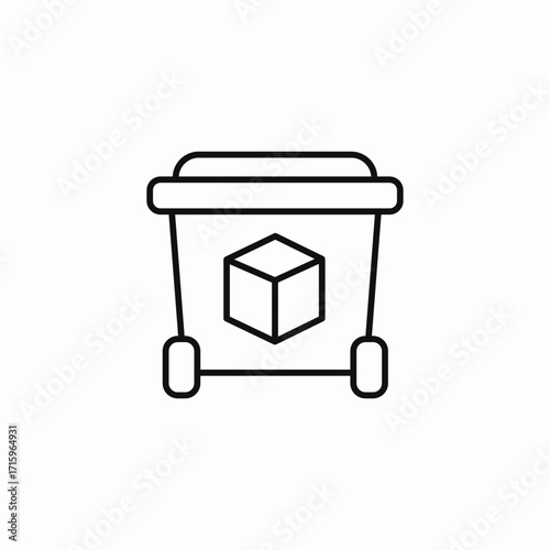 box recycle bin icon sign vector
